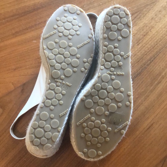 Jimmy Choo White Patent Leather Espadrille Size 40 - Picture 4 of 8
